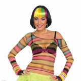 Load image into Gallery viewer, Womens Rainbow Fishnet Top - Std - The Base Warehouse
