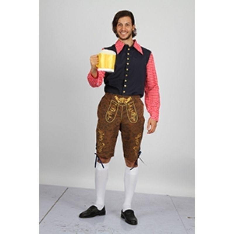 Mens Beer Man Costume - Shirt, Pants - The Base Warehouse