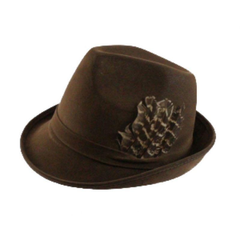 Adult Brown Suede Bavarian Fedora - The Base Warehouse