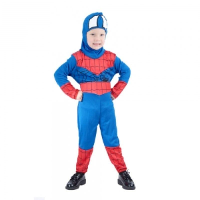 Toddler Spide Hero Costume - Jumpsuit, Hat & Belt