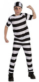 Load image into Gallery viewer, Boys Black &amp; White Striped Convict Costume - Small - The Base Warehouse
