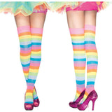 Load image into Gallery viewer, Neon Rainbow Thigh Highs - OS
