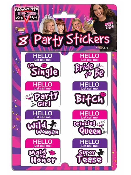 Pack of 8 Bachlorette Stickers