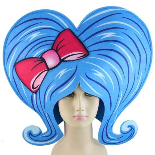 Blue Pop Art 2D Wig - The Base Warehouse