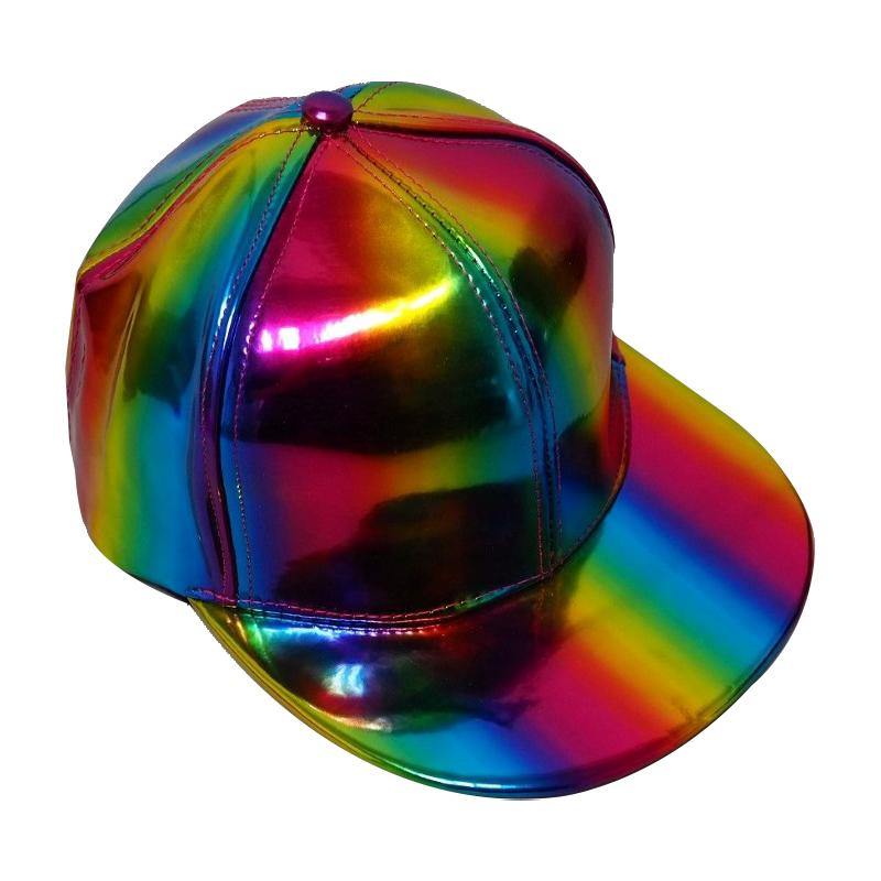 Adults Shiny Rainbow Cap - The Base Warehouse