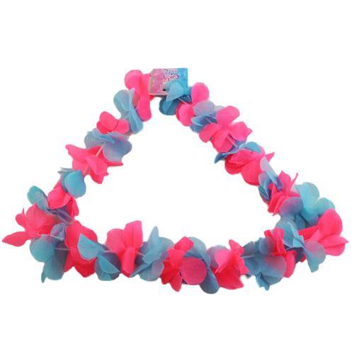 Light Pink & Blue Floral Lei - The Base Warehouse