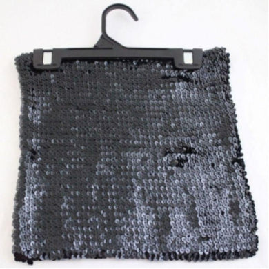 Adults Black Sequin Top - The Base Warehouse