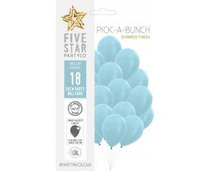 18 Pack Shimmer Pearl Blue Latex Balloon - 30cm - The Base Warehouse