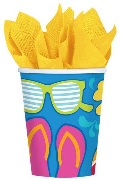 18 Pack Summer Splash Paper Cups - The Base Warehouse