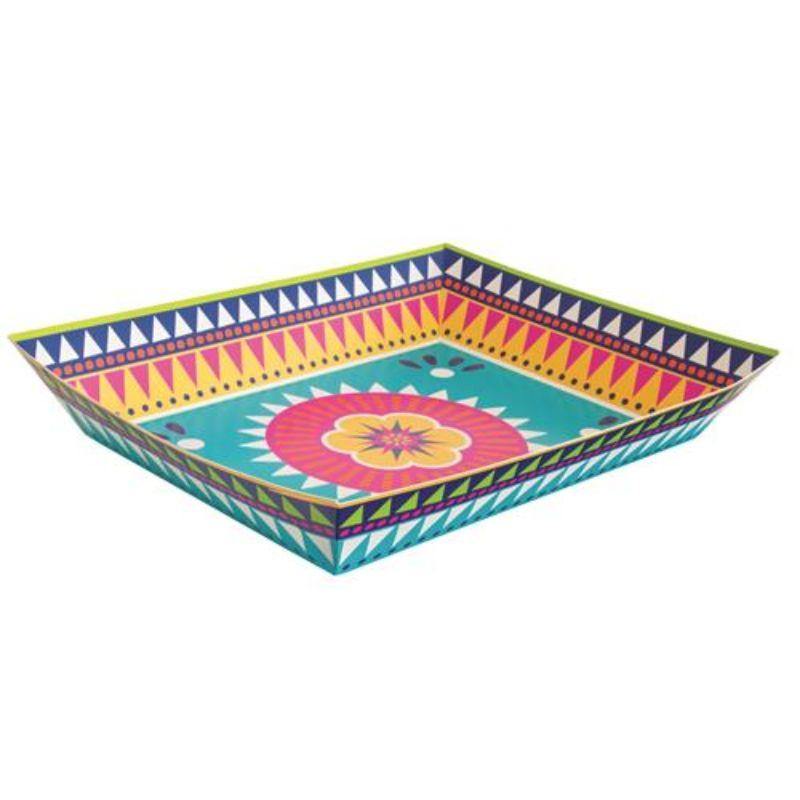 Boho Fiesta Paper Snack Tray - 33.6cm x 26cm - The Base Warehouse