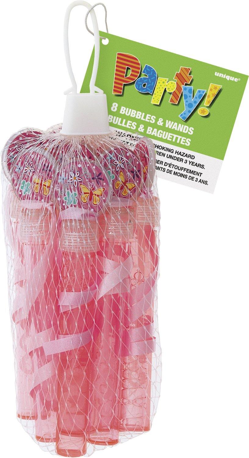 8 Pack Pink Bubble & Wand Tubes - The Base Warehouse