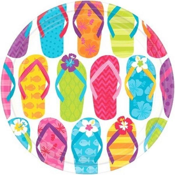 60 Pack Flip Side Round Paper Plates - Small - The Base Warehouse