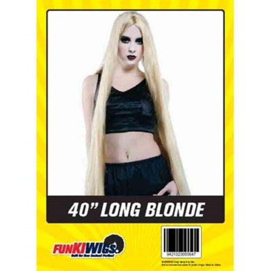 Womens 40 Inch Long Blonde Wig - The Base Warehouse