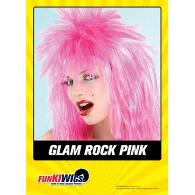 Womens Pink Glam Rock WIg - The Base Warehouse