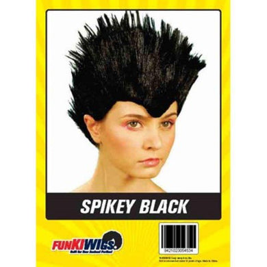Womens Black Spikey Lady Wig - The Base Warehouse