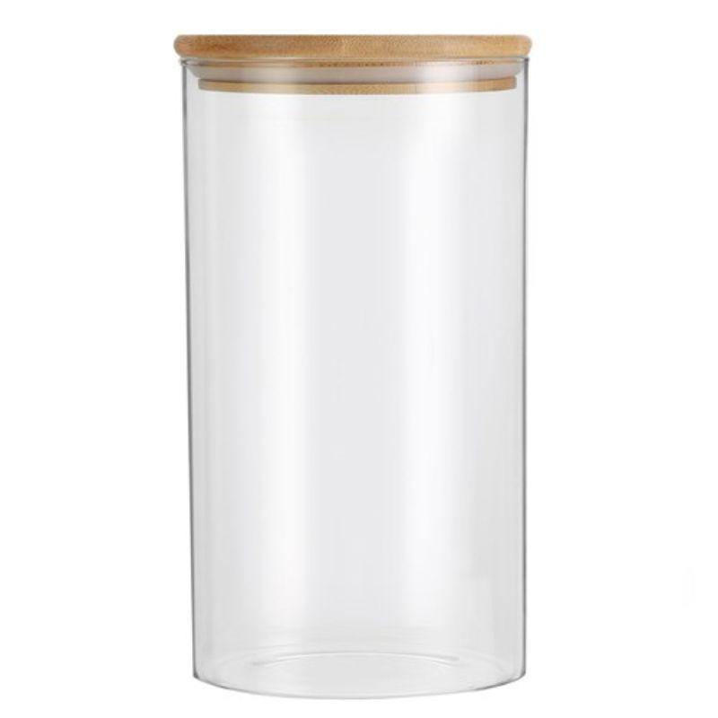 Camden Glass Jar with Bamboo Lid - 1.2L - The Base Warehouse