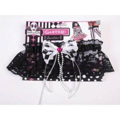 Adults Harlequin Clown Garter with Gem - The Base Warehouse