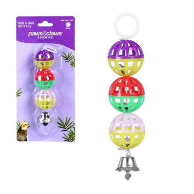 Ball and Bell Bird Toy - 16cm x 4.5cm - The Base Warehouse