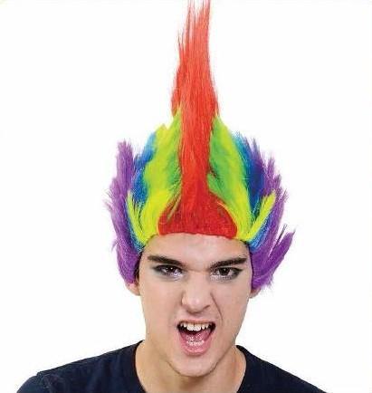 Super Punk Rainbow Mohawk Wig