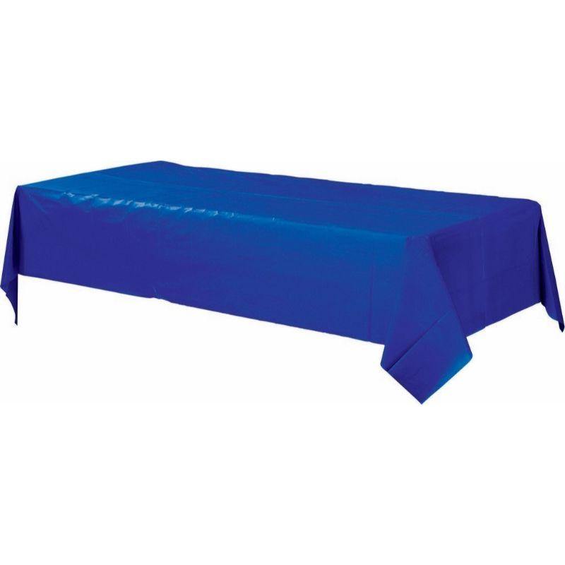 Royal Blue Plastic Rectangle Tablecover - 1.37m x 2.74m - The Base Warehouse