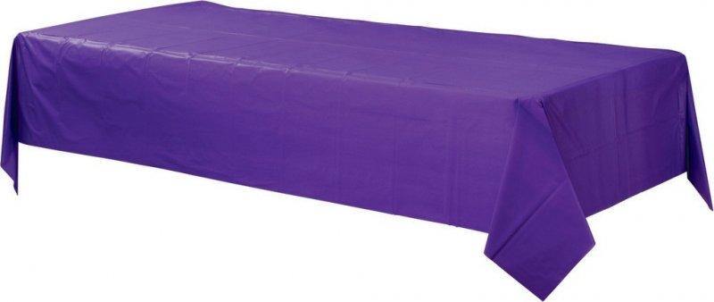 New Purple Plastic Rectangular Tablecover - The Base Warehouse