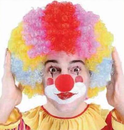 Multicoloured Clown Wig - The Base Warehouse