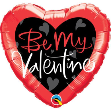 Be My Valentine Script Heart Foil Balloon - 45cm - The Base Warehouse
