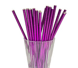 Load image into Gallery viewer, 25 Pack Iridescent Hot Pink Paper Straws - 0.6cm x 19.7cm
