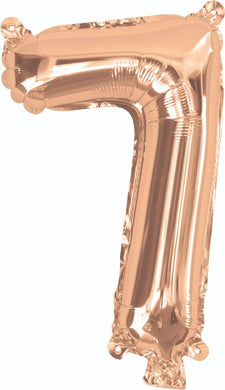 Rose Gold Number 7 Foil Balloon - 35cm - The Base Warehouse