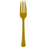 Load image into Gallery viewer, 20 Pack Heavy Weight Gold Sparkle Plastic Forks - The Base Warehouse
