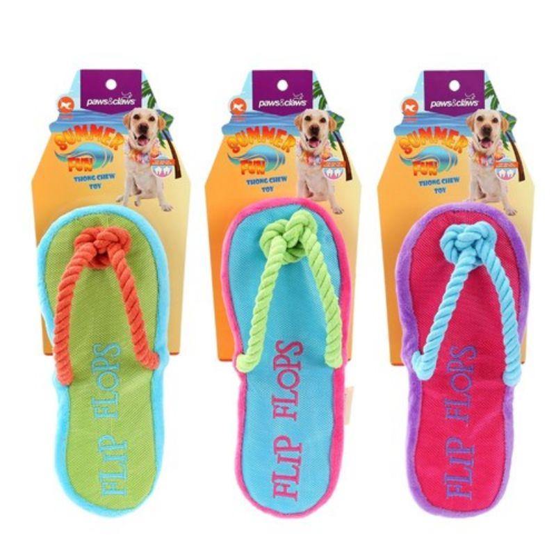 Summer Fun Thong Chew Toy - 25cm x 10cm x 7.5cm - The Base Warehouse