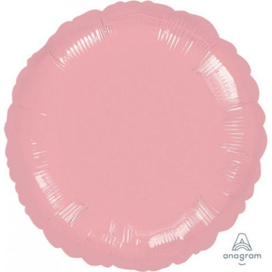 Metallic Pearl Pastel Pink Circle Foil Balloon - 45cm - The Base Warehouse