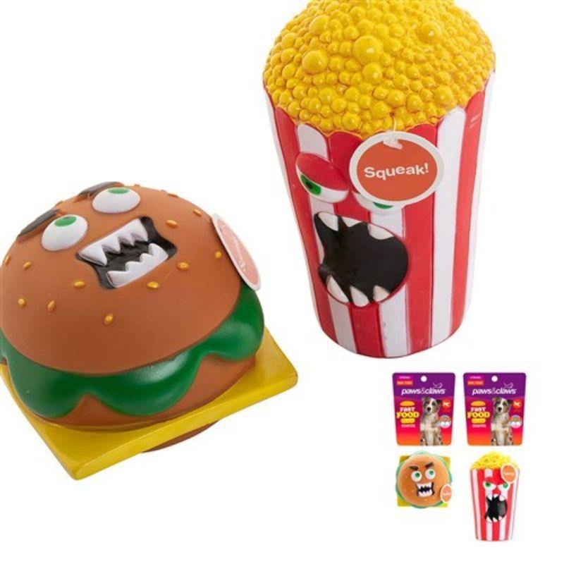 Fast Food Chompers Vinyl Chew Toy - 16cm x 9cm x 9cm - The Base Warehouse
