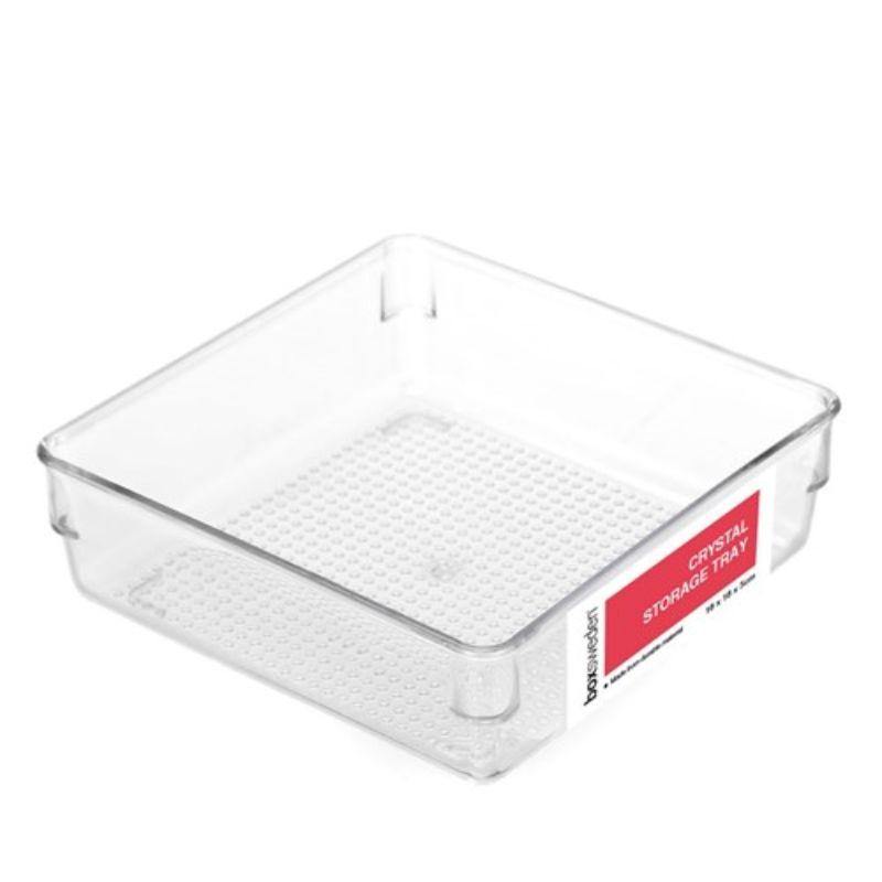 Crystal Storage Tray - 16cm x 16cm x 5cm - The Base Warehouse