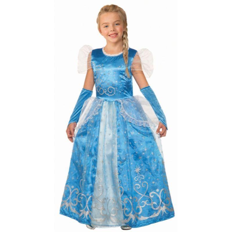 Girls Blue Princess Celestia Costume - M - The Base Warehouse