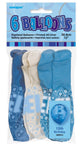 Load image into Gallery viewer, 6 Pack 13th Glitz Blue Latex Balloons - 30cm
