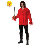 Load image into Gallery viewer, Mens Red Ruffled Pirate Shirt - XL - The Base Warehouse
