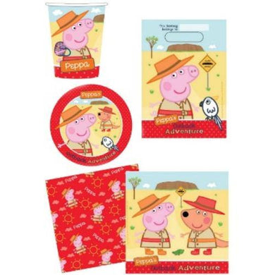 40 Piece Peppa Pig Outback Theme Party Pack - The Base Warehouse