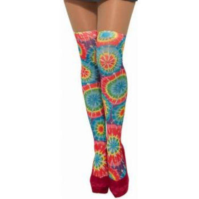 Womens Tie Dye Thigh Highs - The Base Warehouse