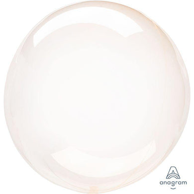 Crystal Clearz Orange Round Balloon - 50cm - The Base Warehouse