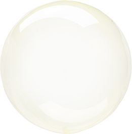 Crystal Clearz Yellow Round Balloon - 50cm