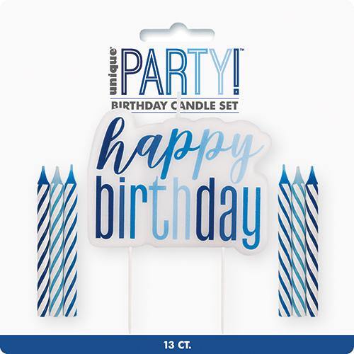 Blue Birthday Candle Set - The Base Warehouse