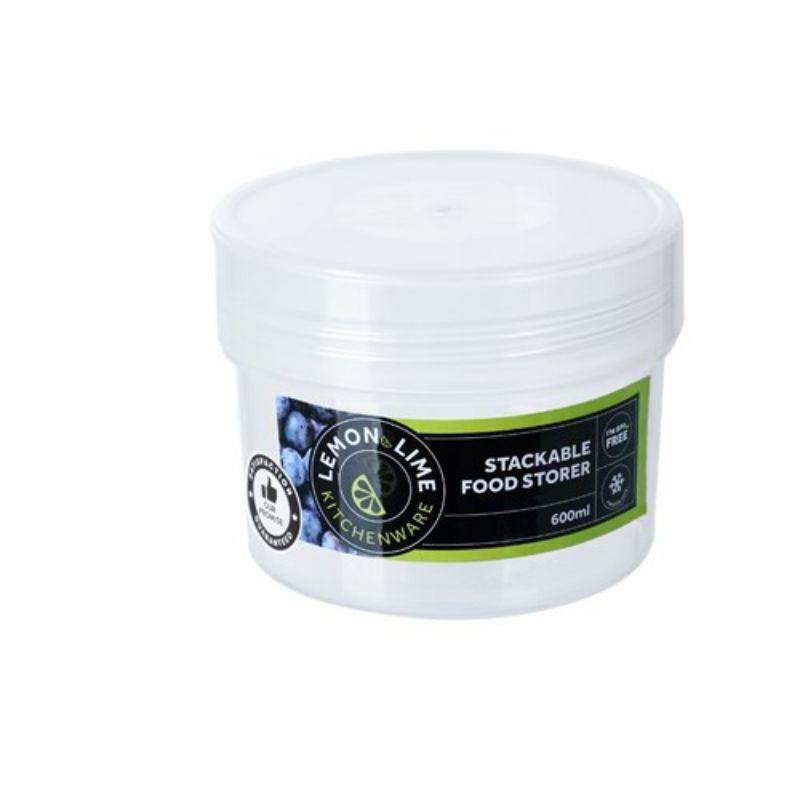Keep Fresh Stackable Food Storer - 600ml - 11cm x 11cm x 8.5cm - The Base Warehouse
