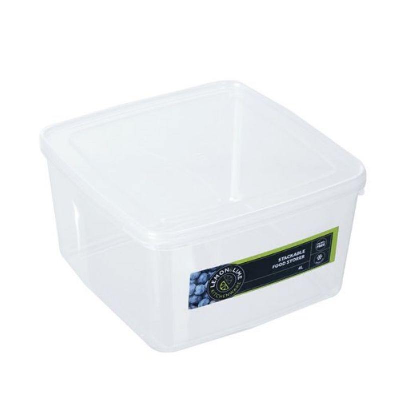 Keep Fresh Stackable Food Storer - 4L - 21cm x 21cm x 12.5cm - The Base Warehouse