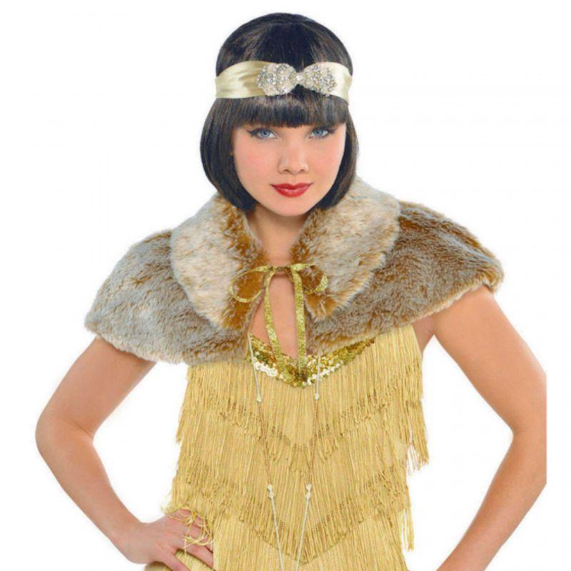 Roaring 20s Furry Capelet - The Base Warehouse