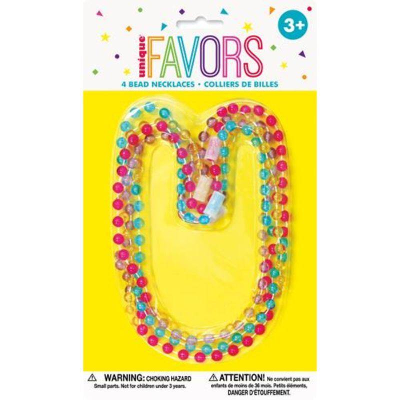 4 Pack Bead Necklaces - The Base Warehouse