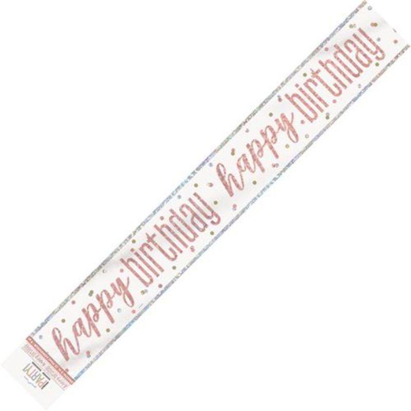 Rose Gold HBD Prism Banner - 2.74m - The Base Warehouse