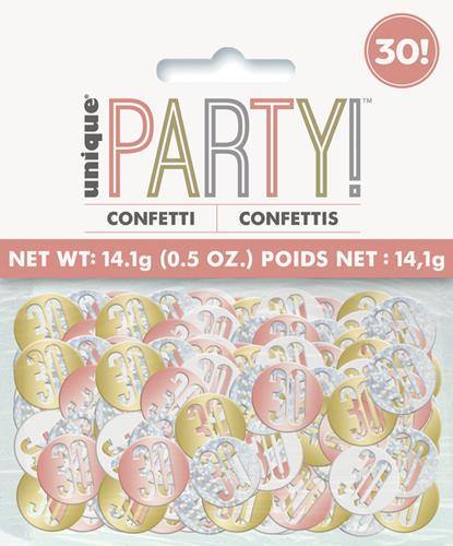 Rose Gold 30 Foil Confetti - 14g - The Base Warehouse