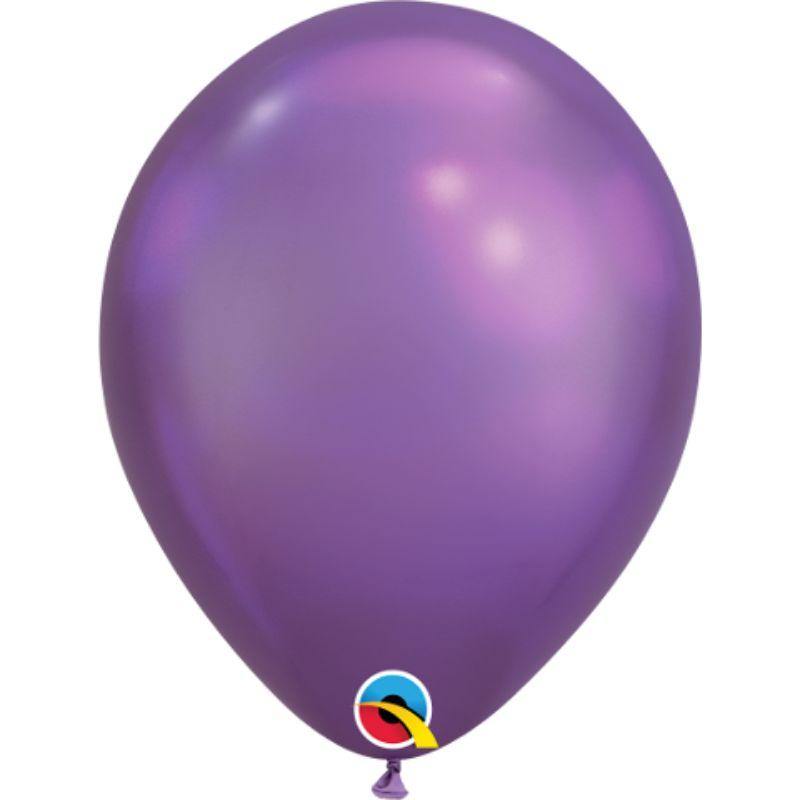 Chrome Purple Latex Balloon - 18cm - The Base Warehouse