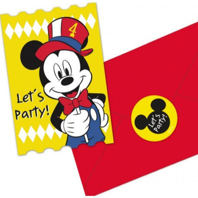 8 Pack Mickey Carnival Postcard Invitaions - The Base Warehouse